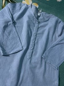 Blue Collared Kurti