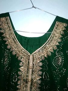 Dark Green Pakistani Salwar Suit