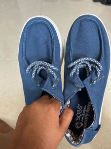 Blue Skechers Bobs Casual Shoes