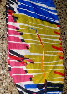 Retro Geometric Print Drawstring lod cover
