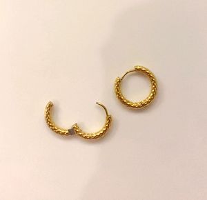 New Textured Gold Hoop Earrings