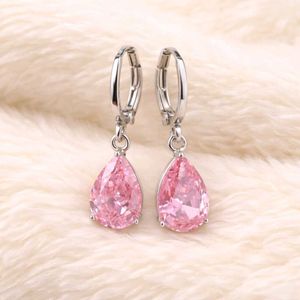 Elegant Pink Teardrop Earrings