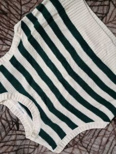 Striped Knit Vest - Trendy Layering