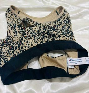 Champion Sports Bra Leopard Print