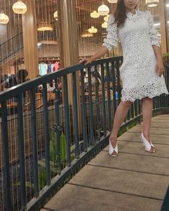 vero moda White Lace Midi Dress- Large (Fits M)
