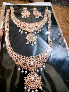 Stunning Rose Gold Kundan Jewellery Set