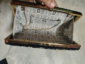 Embellished Black Evening Clutch