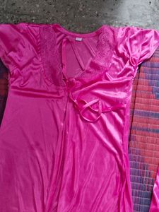 Pink Nighty Sat Length 49..