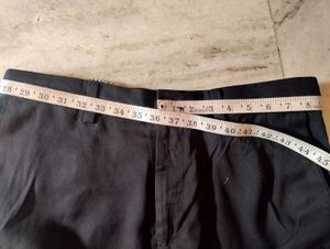 Black Straight-Leg Trousers with Drawstring
