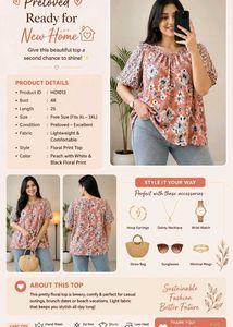 Floral Peach Top