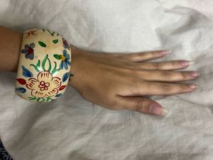 Hand-painted Floral Bangle