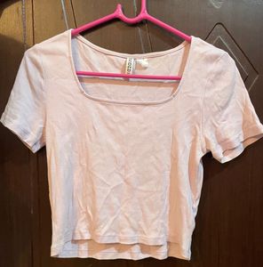 Ribbed Square Neck Crop Top