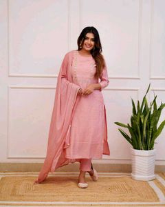 Elegant Pink Kurta Set with Dupatta