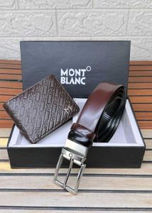 Mont Blanc Belt and Wallet Set