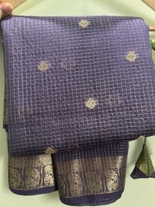 Elegant Purple &amp; Gold Saree