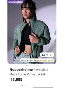 Last Price Reversible Mock-Collar Puffer Jacket