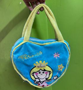 Cute Princess Heart Shaped Plush Bag