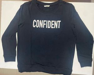 Confident Black Sweatshirt-TRENDS