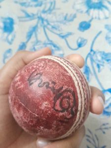leather ball sighned by msd and virat kohli