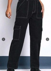 Black Cargo Jeans
