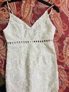 White Crochet Dress- Forever 21