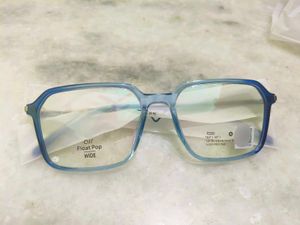 Stylish Blue Square Frame Eyeglasses