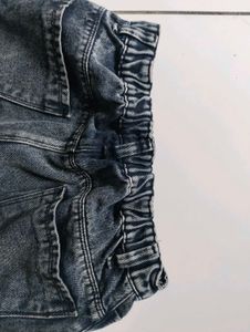 Washed Black Mom Jeans