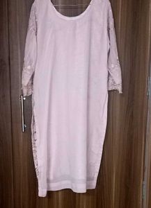Elegant Pastel Kurta with Delicate Embellishments