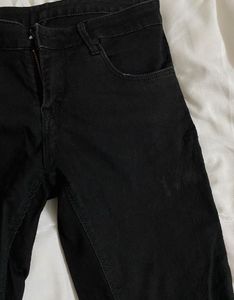 Classic Straight Fit Black Denim Jeans