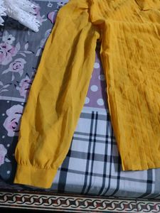 Vibrant Yellow Pleated top
