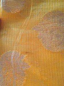 Yellow &amp; rust orange kota doriya saree