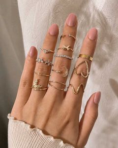 Boho Chic Ring Set - Moon, Star & Heart
