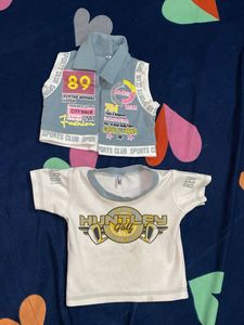 Baby Boys T-shirt & Vest Set