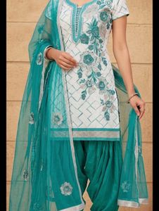 Teal & Silver Salwar Kameez