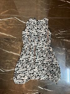 Chic Black & White Floral Dress