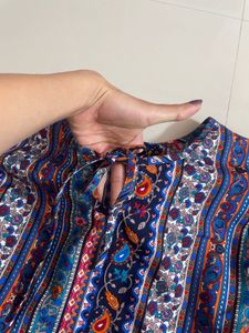 Multicolour peplum top