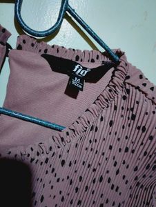 Combo: Polka Dot Dress and Crochet top🤎🩶