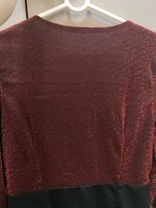Sparkly Red Wrap Dress
