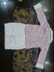 Fuzzy Sleeveless Girls Dress