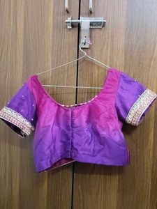 Exquisite Purple Embroidered Saree