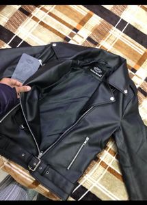 Classic Black Faux Leather Moto Jacket