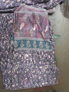 Beautiful Purple Floral Kurta Set