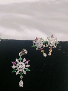 Multi Gold Silver Mix Pendant Set