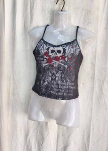 6410. Gothic Skull Print Cami Top
