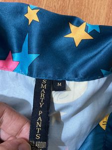 Printed Satin Night Wear