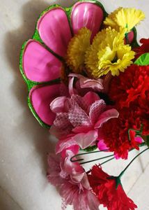 Fruit Basket And Flower Combo