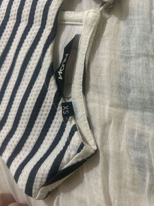 Striped Sleeveless Fit &amp; Flare Dress