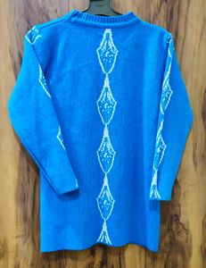 Bright Blue Patterned Sweater