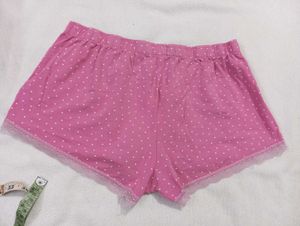 Cute Pink Polka Dot Pajama Shorts