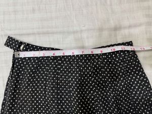 Chic Polka Dot Pleated Skirt